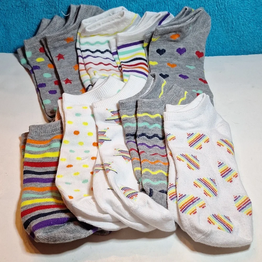 10 Pair No Show Socks